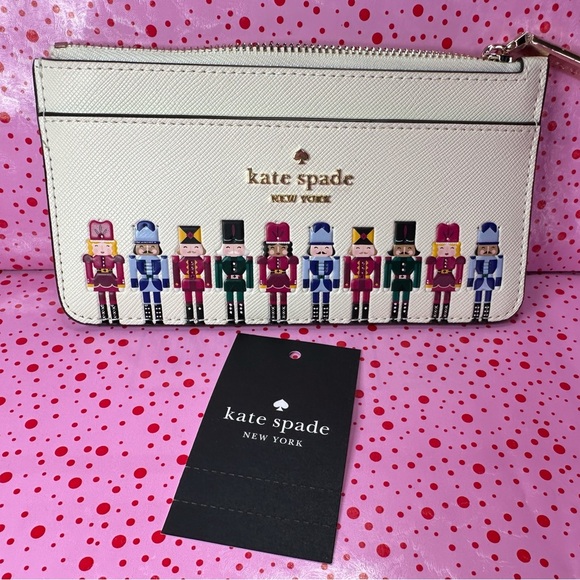 kate spade Oh What Fun! Nutcracker large slim cardholder NWT - Picture 1 of 6